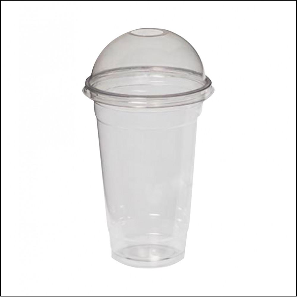 14 Oz Kapaklı Plastik Bardak - Koli