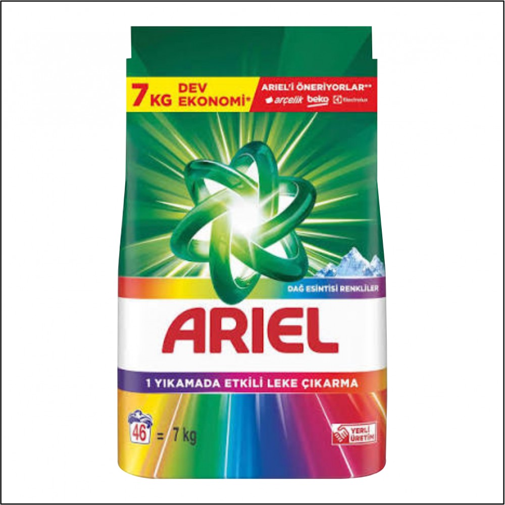Ariel Toz Deterjan Dağ Esintisi Renkliler 7 Kg