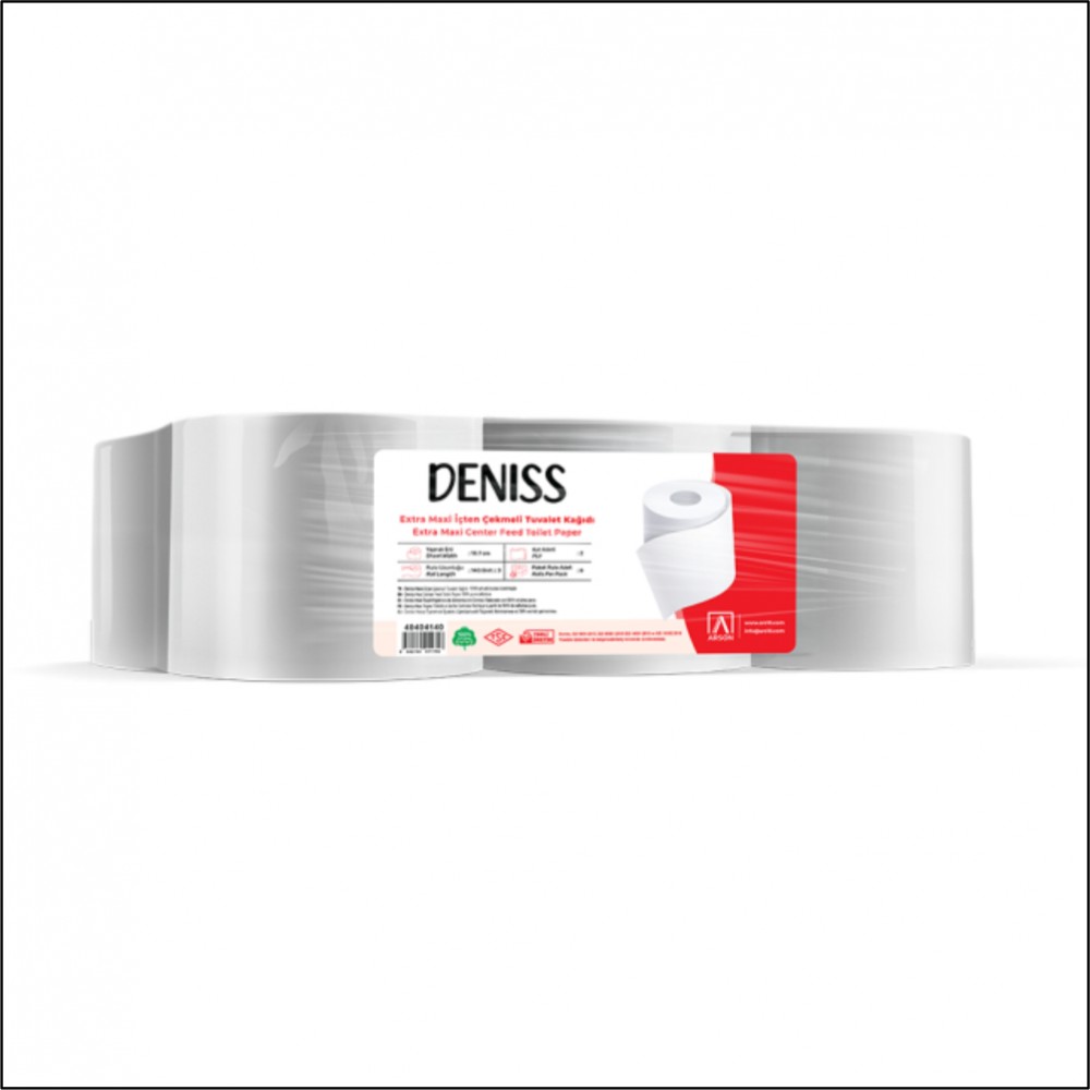 Deniss Extra Maksi İçten Çekmeli Tuvalet Kağıdı 4 Kg - Koli