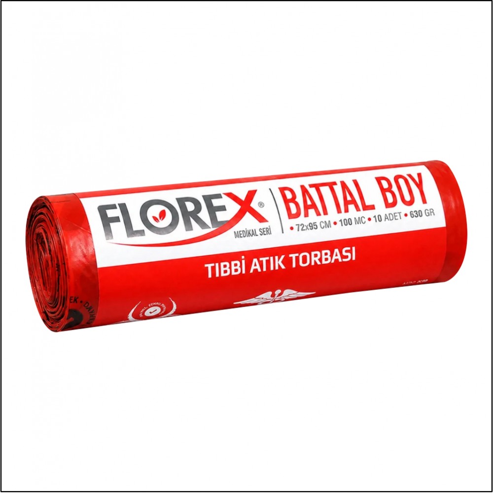 Tıbbi Atık Poşeti 72x95 Florex